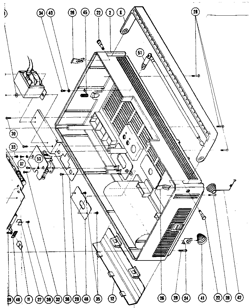 Rear cabinet