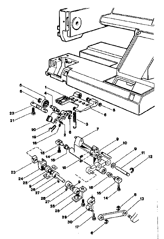 Feed lifting lever