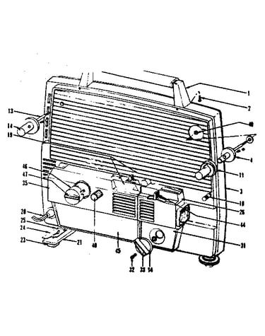 Frame, spindles, movement housing and knobs