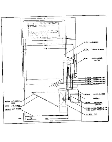 Motor and lintscreen