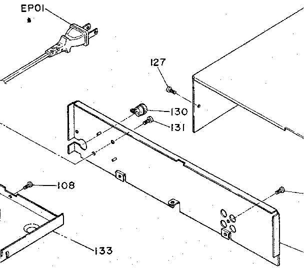 Rear panel assembly