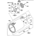 Huebsch 30WG cylinder and trunnion assemblies diagram