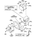 Huebsch 30WG fan and motor assembly diagram