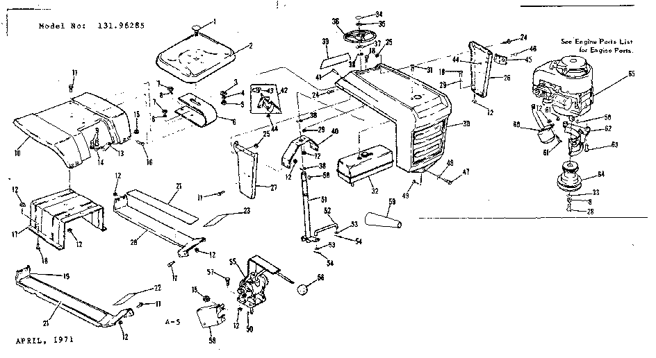 ENGINE AND GRILL