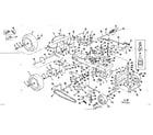 Craftsman 13196285 main frame and wheel assembly diagram