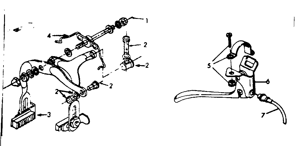 Rear caliper hand brake