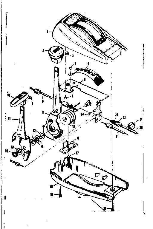 Shimano-5-speed console control & parking-brake