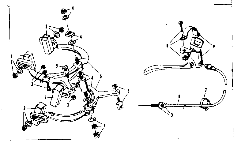 Yoshikawa dual rear caliper hand brake and parking-brake