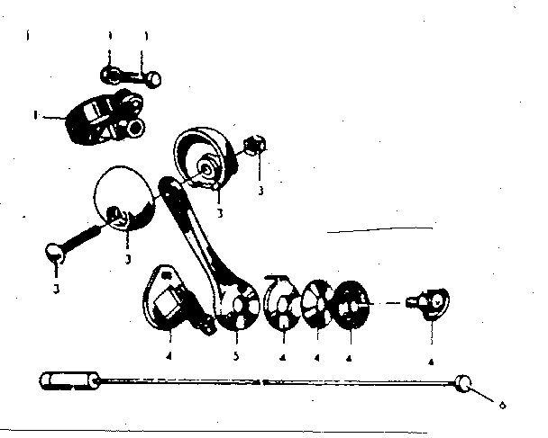 Front shifter parts w/ knob & housing