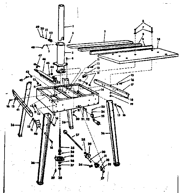 BASE AND LEG ASSEMBLY