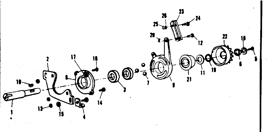 Clutch and sprocket assembly