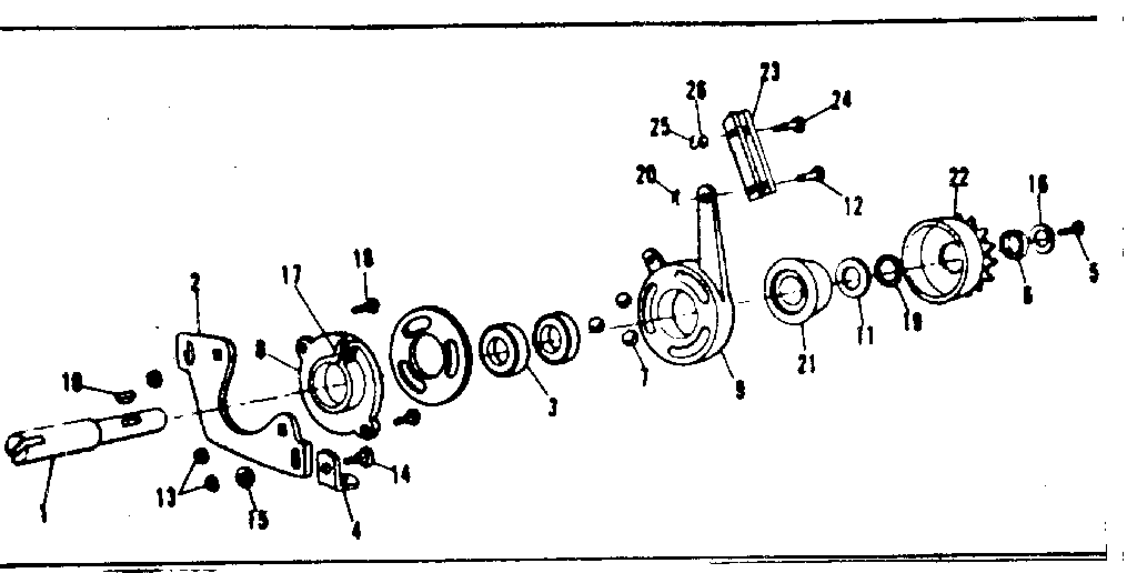 Clutch and sprocket assembly