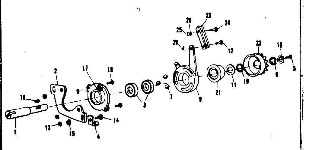 Clutch and sprocket assembly