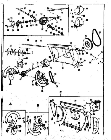 Auger and gear case assembly