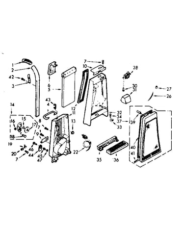 Handle and bag housing