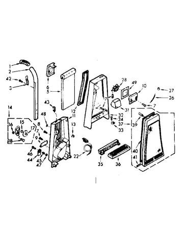 Handle and bag housing