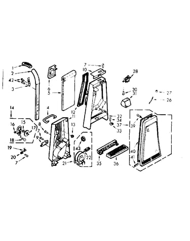 Handle and bag housing
