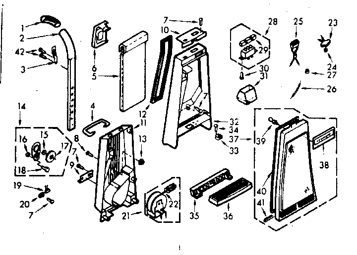 HANDLE AND BAG HOUSING