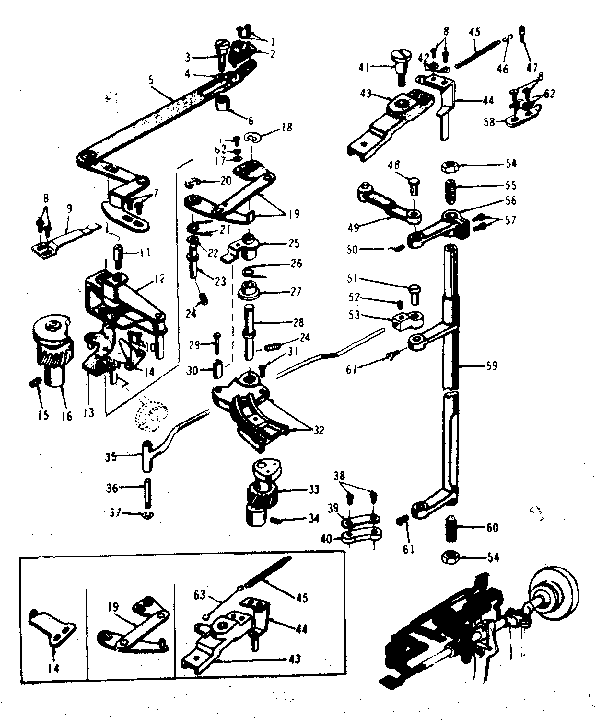 Zigzag guide assembly