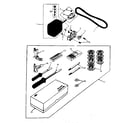 Kenmore 15813031 motor and attachment parts diagram