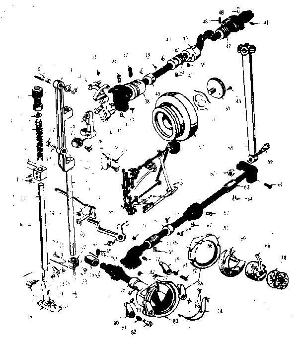 PRESSER BAR  AND SHUTTLE ASSEMBLY