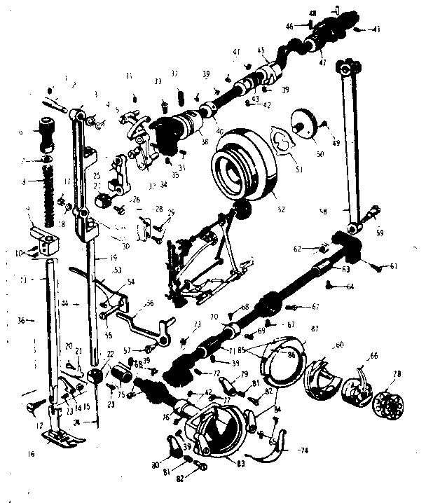 PRESSER BAR AND SHUTTLE ASSEMBLY