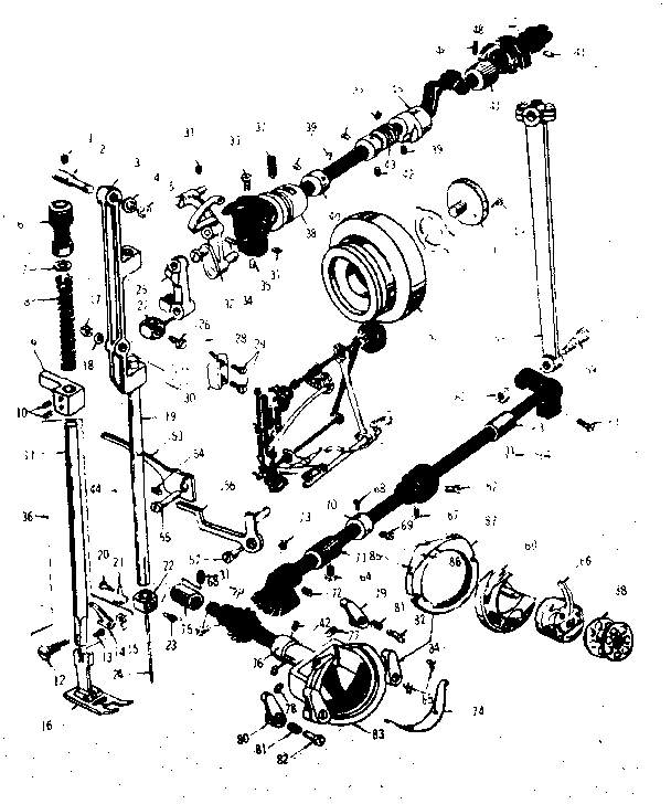 Presser bar and shuttle  assembly