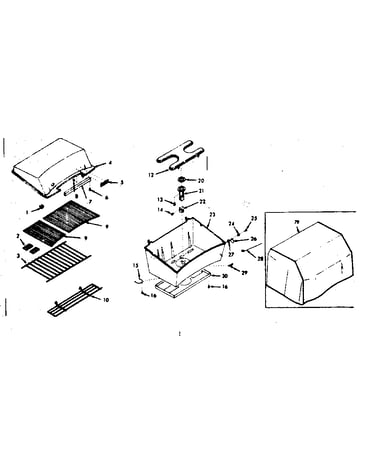 Grill and burner section