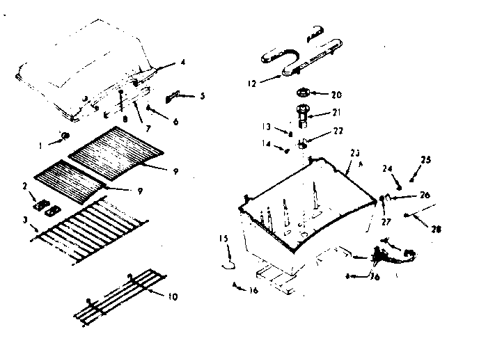 GRILL AND BURNER SECTION