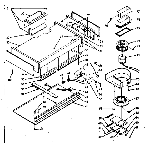 Hood and blower assembly