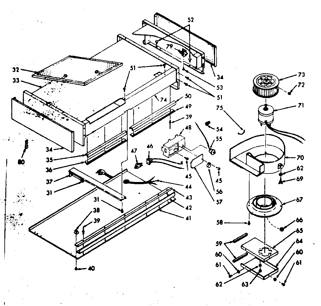 Hood and blower assembly