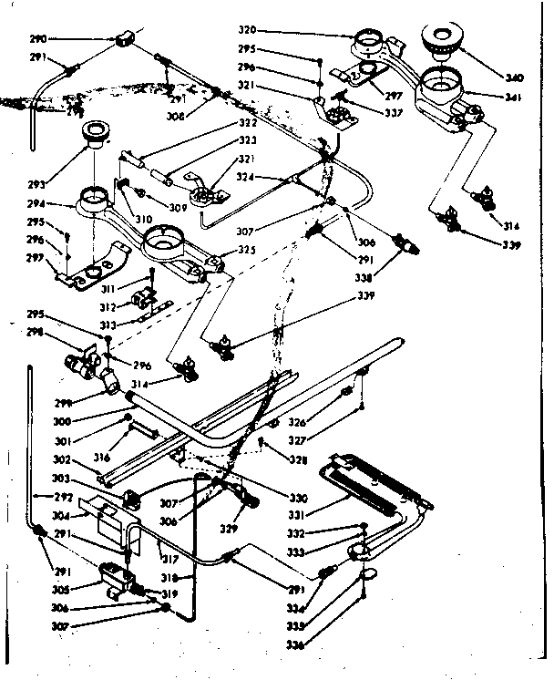Lower burner section