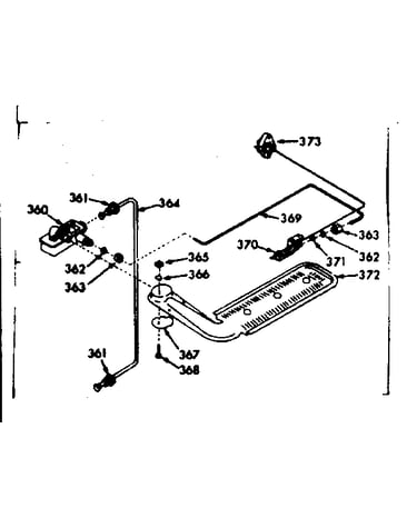 Upper oven burner section