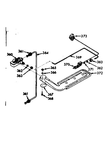 Upper oven burner section