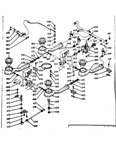 Surface unit burner section