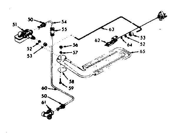 Upper oven burner section