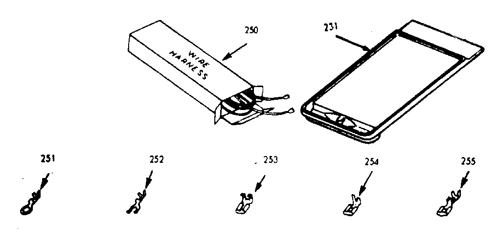 Wire harnesses, components & opt. set-on griddle