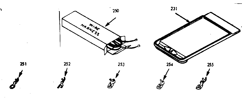 Wire harnesses, components & opt. set-on griddle