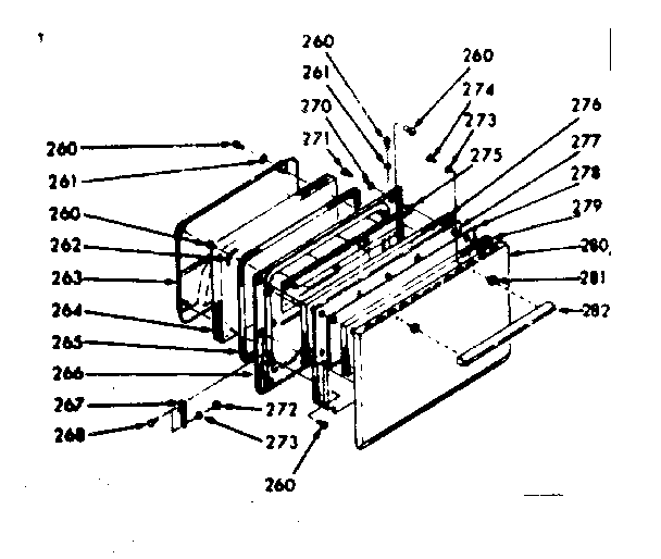 Oven door section