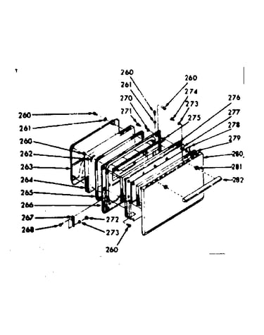 Oven door section