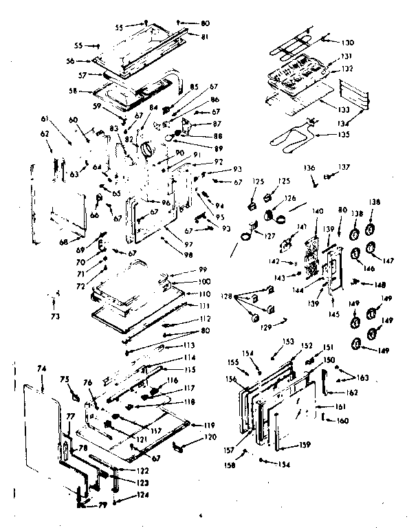 Upper oven section