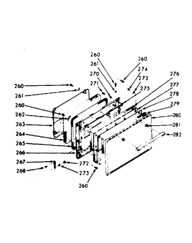 Oven door section
