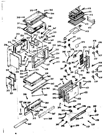 Upper oven section