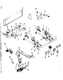 Backguard and top burner section