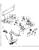 Backguard and top burner section