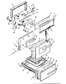 Backguard and door section