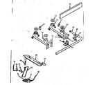 Kenmore 1197206800 backguard and top burner section diagram