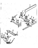 Backguard and top burner section