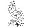Kenmore 1199057040 main top and backguard section diagram