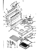 Main top and backguard section